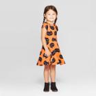 Toddler Girls' 'cat' Halloween Dress - Cat & Jack Orange