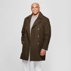 Men's Tall Wool Blend Trench Coat - Goodfellow & Co Dark Green