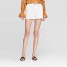 Women's High-rise Chino Shorts - A New Day Fresh White