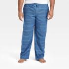 Men's Big & Tall Plaid Flannel Lounge Pajama Pants - Goodfellow & Co Blue