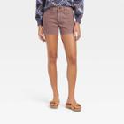 Women's High-rise Vintage Midi Jean Shorts - Universal Thread Tan