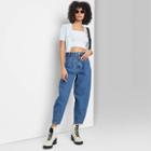 Women's Super-high Rise Balloon Leg Taper Jeans - Wild Fable Medium Denim Wash