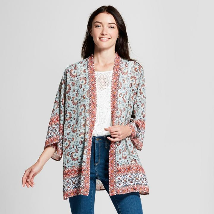 Women's Floral Print Kimono - Knox Rose