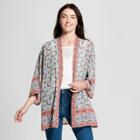 Women's Floral Print Kimono - Knox Rose
