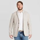 Men's Tall Striped Standard Fit Seersucker Kenwood Blazer - Goodfellow & Co Cream Mt,