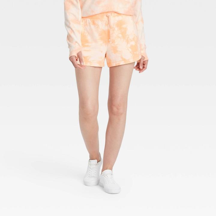 Women's Mid-rise French Terry Shorts 3.5 - All In Motion Pale Peach