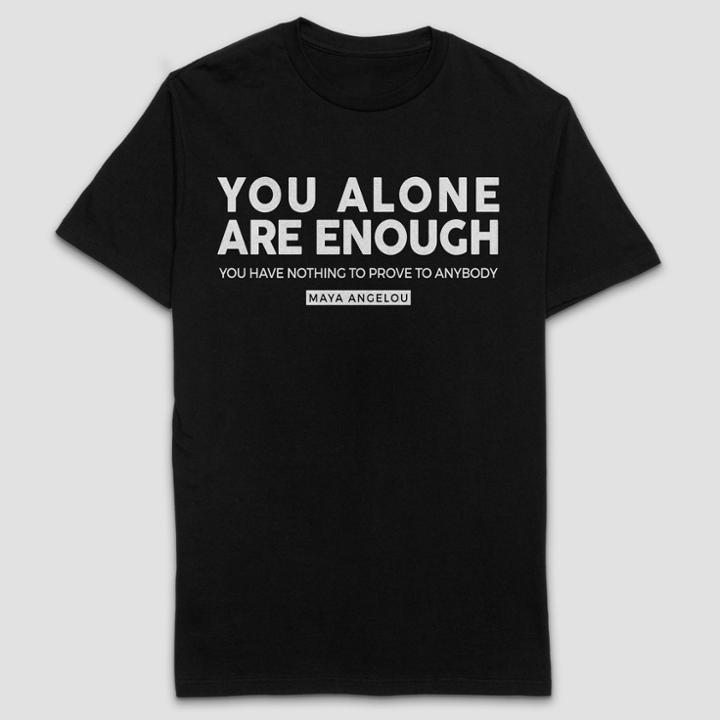 Boys' Maya Angelou You Alone Are Enough Short Sleeve Graphic T-shirt - Black