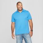 Men's Tall Standard Fit Short Sleeve Elevated Ultra-soft Polo Shirt - Goodfellow & Co Blue Raindrop