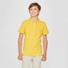 Boys' Short Sleeve Pique Uniform Polo Shirt - Cat & Jack Yellow