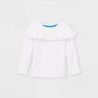 Toddler Girls' Eyelet Long Sleeve T-shirt - Cat & Jack White