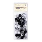 Camryn's Bff Ponytail Holders - Black/clear/white