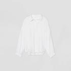 Women's Long Sleeve Button-down Blouse - Prologue White