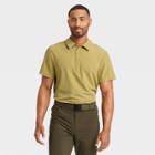 Men's Stretch Woven Polo Shirt - All In Motion Khaki