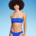 Women's Pull Over Bandeau Bikini Top - Wild Fable Cobalt Blue Xxs