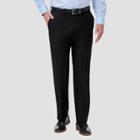 Haggar Men's Premium Comfort 4-way Stretch Classic Fit Flat Front Dress Pants - Black