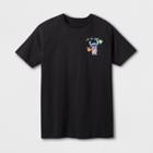 Men's Short Sleeve Disney Lilo & Stitch Crew T-shirt - Black