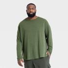 Men's Big & Tall Merino Wool Long Sleeve T-shirt - All In Motion Olive