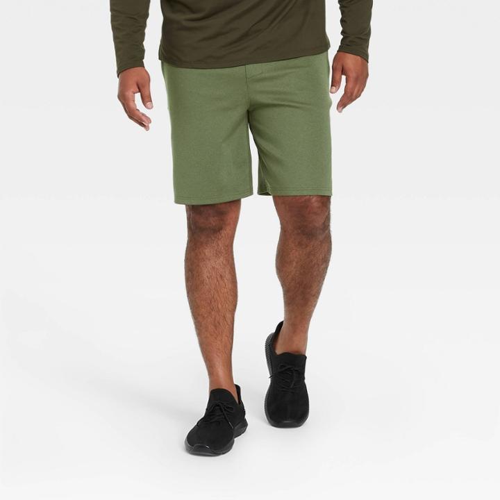 Men's Big & Tall 9 Tech Fleece Shorts - All In Motion Olive Green Xxxl