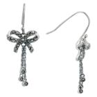 Target Oxidized Sterling Silver Marcasite Bow Earrings, Girl's