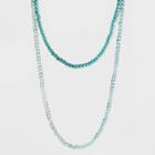 Endless Beaded Necklace - A New Day Aqua, Blue
