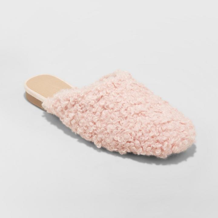 Women's Bralyn Sherpa Backless Mule - Universal Thread Blush