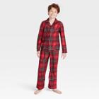Kids' Holiday Tartan Plaid Flannel Matching Family Pajama Set - Wondershop Red