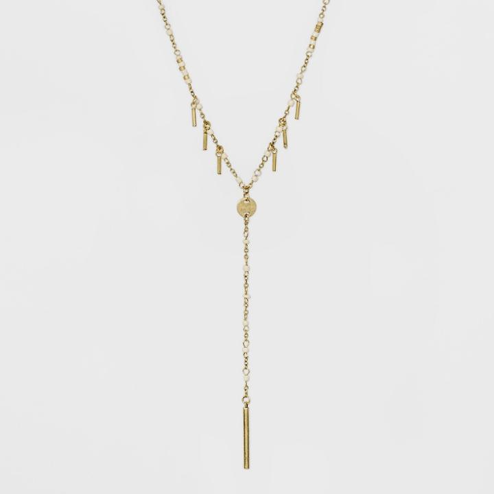 Beaded Y Necklace - Universal Thread Gold