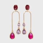 Mixed Stones With Ombre Effect Drop Earrings - A New Day Purple