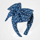 Girls' Printed Chambray Headband - Cat & Jack Blue