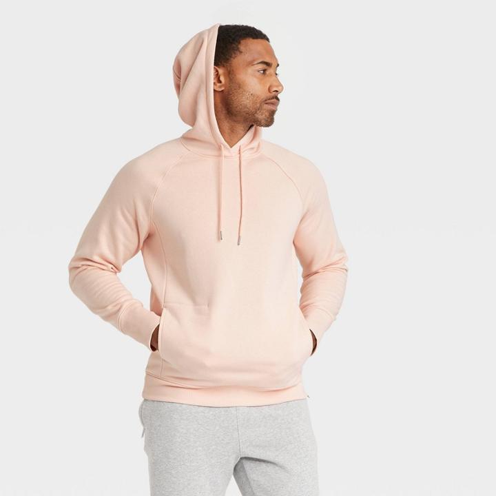 Men's Cotton Fleece Pullover Hoodie - All In Motion Peach