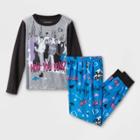 Warner Bros. Girls' Friends 2pc Fleece Pajama Set - Blue/black/gray