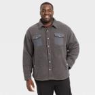 Men's Big & Tall Sherpa Shirt Jacket - Goodfellow & Co Gray
