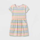 Girls' Printed Short Sleeve Knit Dress - Cat & Jack Xl Plus,