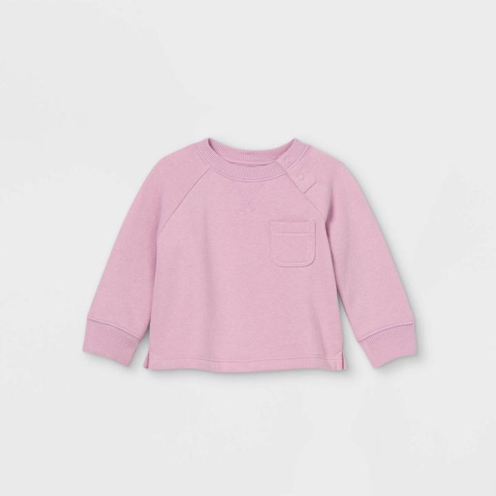 Baby Knit Pullover Sweatshirt - Cat & Jack Light Purple