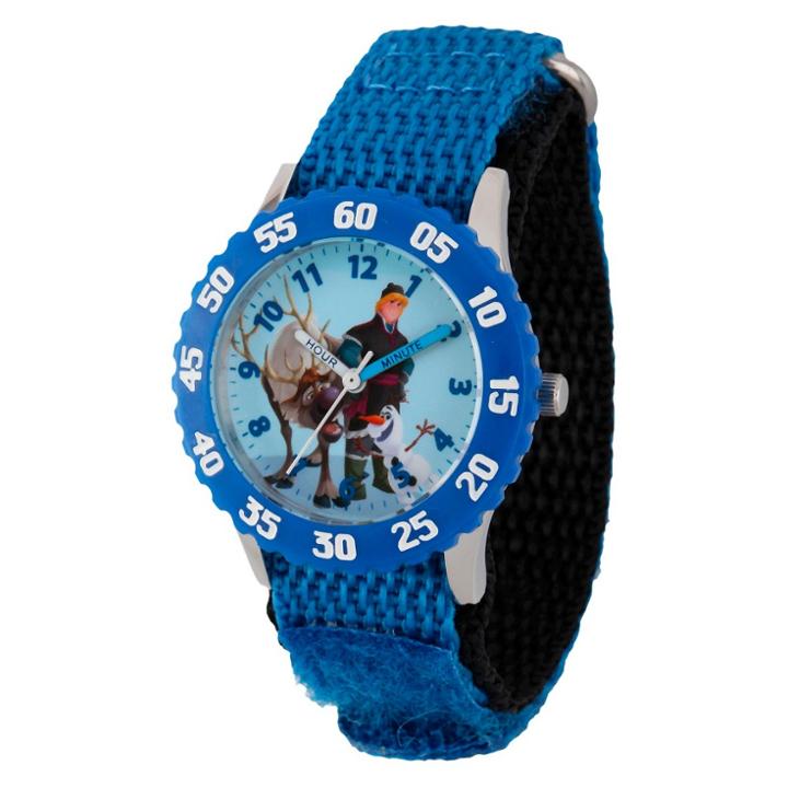 Kid's Disney Frozen Kristoff-sven And Olaf Stainless Steel Watch - Blue, Boy's