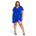 Women's Plus Size High-low Dress - Cushnie For Target Royal Blue