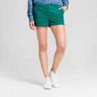 Women's 3 Chino Shorts - Merona Green Reflection