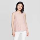 Women's Sleeveless V-neck Button-down Blouse - A New Day