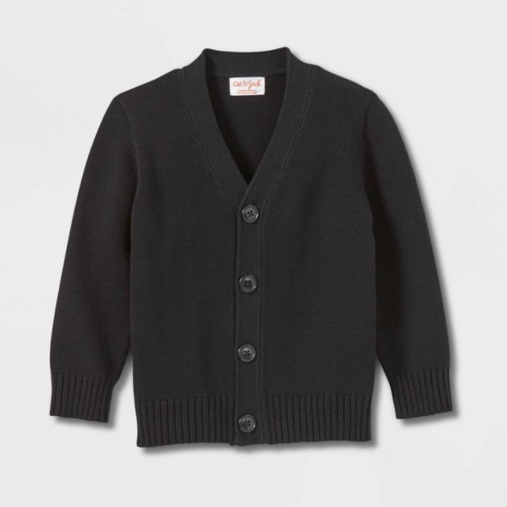 Toddler Boys' Uniform Cardigan - Cat & Jack Black