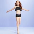 Girls' Star Gazing Bikini With Macrame Back Detail Swim Top - More Than Magic Black