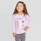Toddler Girls' Long Sleeve 'snowman' T-shirt - Cat & Jack Purple