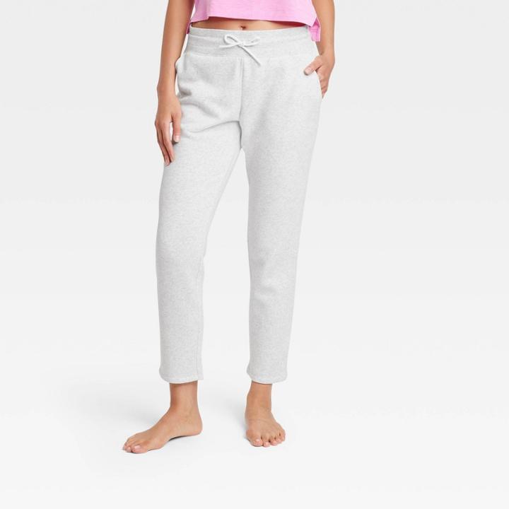 Women's Fleece Tapered Leg Pants - All In Motion Heathered Gray
