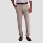 Haggar Men's Premium No Iron Straight Fit Flat Front Casual Pants - Sand 30x30,