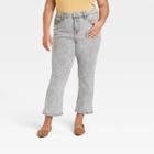 Women's Plus Size High-rise Demi-boots Ankle Jeans - Ava & Viv Charcoal Gray