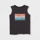 Toddler Boys' 'sunshine State Of Mind' Tank Top - Art Class Black