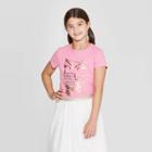 Petitegirls' Short Sleeve Owl Graphic T-shirt - Cat & Jack Magenta L, Girl's, Size: