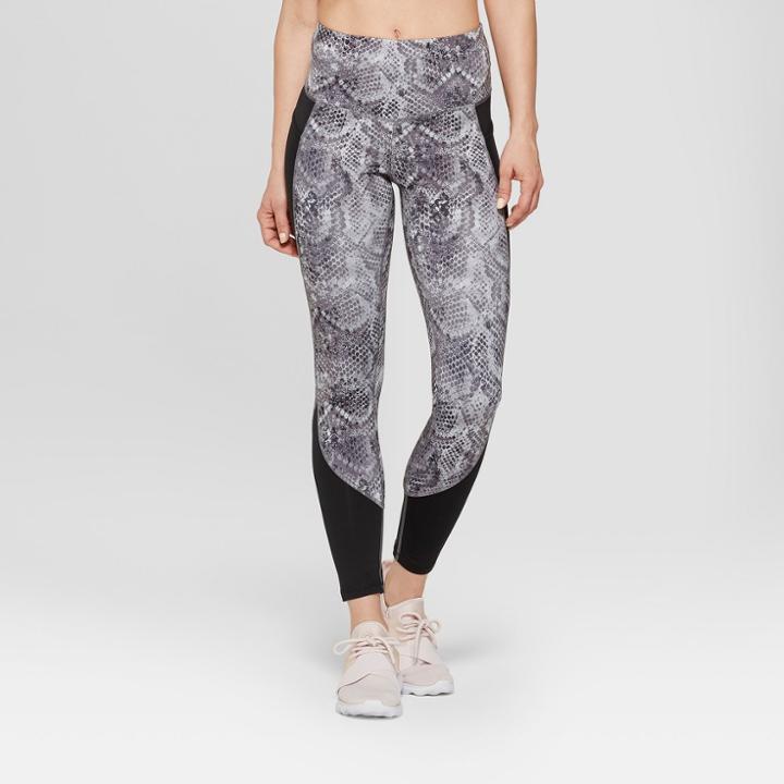 Women's Snake Print Embrace High-waisted 7/8 Leggings - C9 Champion Black/white