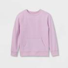 Kids' Adaptive Abdominal Access Pullover Sweatshirt - Cat & Jack Light Purple