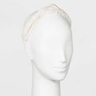 Eyelet Knot Headband - Universal Thread White
