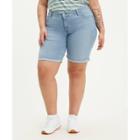 Levi's Women's Plus Size Shaping Bermuda Jean Shorts - Oahu Morning